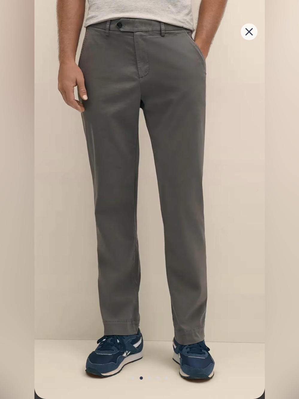 Brooks Brothers Men's Gray Chino Pants Straight Fit 36 X 30 Like New